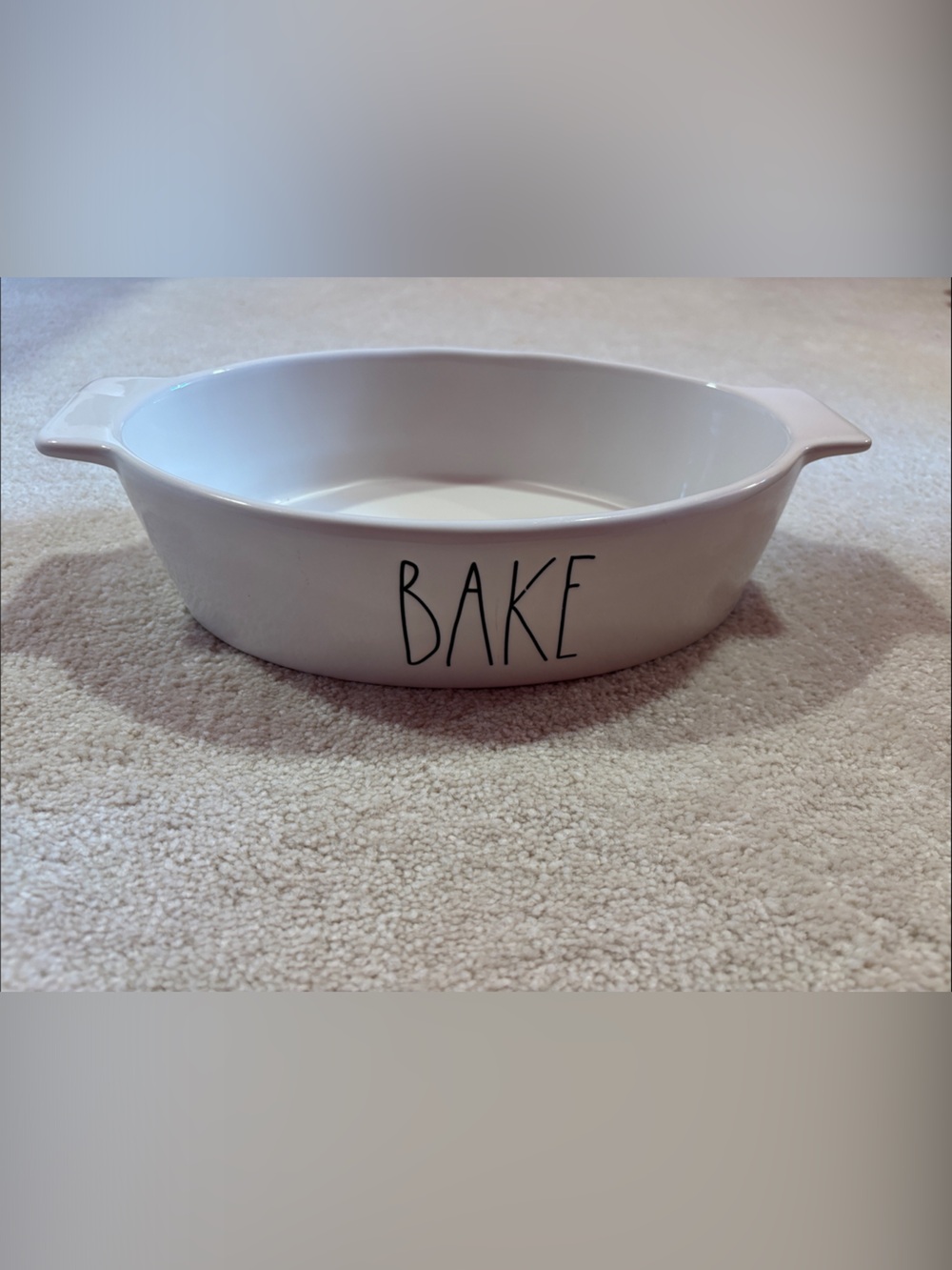 Rae Dunn White Ceramic 'Bake' Baking Dish